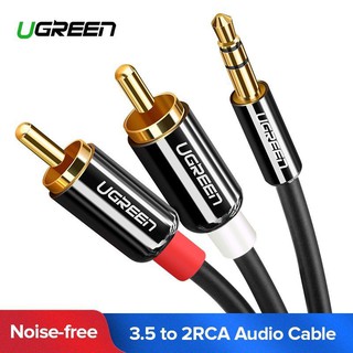 Ugreen (AV116)RCA Audio Cable 3.5mm Stereo Jack to 2 RCA Phono Y Audio Splitter for MP3( 0.5-8เมตร)