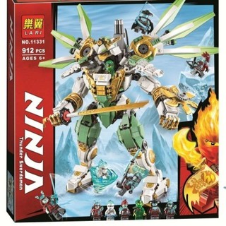 นินจาซีรีส์ เครื่องจักร Lau`s Titan หุ่นยนต์  เข้ากันได้กับ Lego 70676 ของเล่นบล็อกของเล่นสำหรับเด็กของขวัญวันเกิด