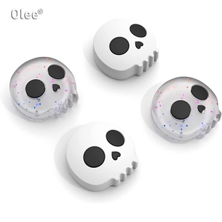 [Halloween Skull] ฝาครอบจอยสติ๊กซิลิโคน สําหรับ Nintendo Switch Joycon OLED Lite Joycon 4 ชิ้น