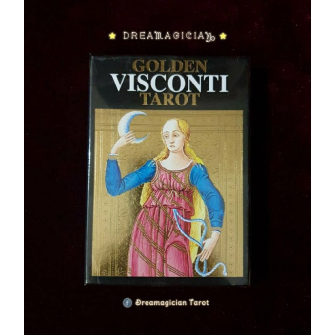 ไพ่ยิปซีเคลือบทองขนาดใหญ่ Golden Visconti Grand Trumps ไพ่ยิปซีแท้ลดราคา ไพ่ทาโร่ต์ ไพ่ออราเคิล Tarot Oracle Card Deck
