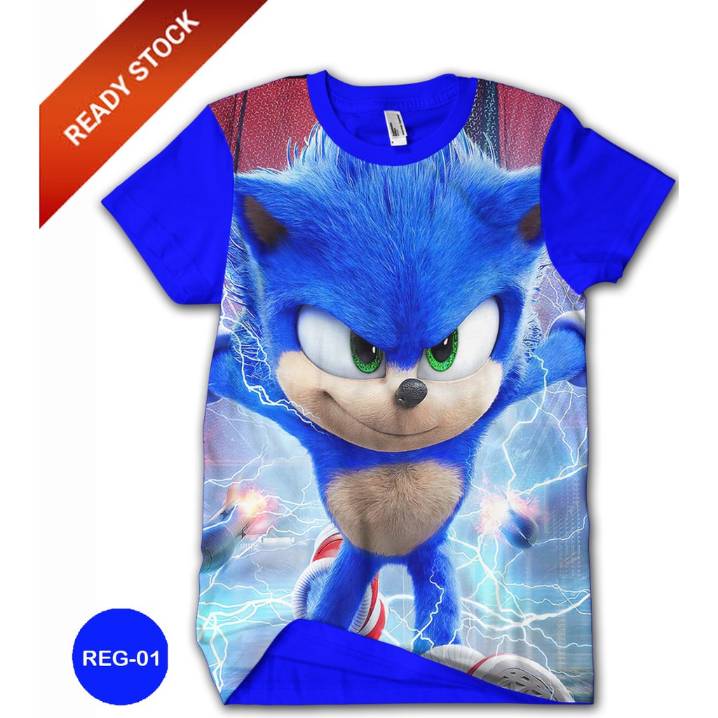 เสื้อยืด ลาย Sonic The Hedgehog สําหรับเด็ก REG-01