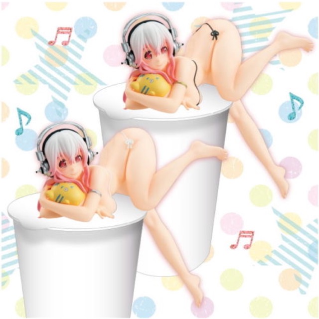 Super Sonico - Noodle Stopper Figure A 2 Variations all