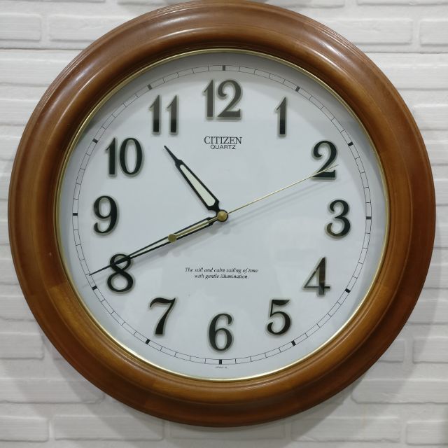 นาฬิกา Citizen 10" กรอบไม้ 8MG655 【มือ 2】 ญี่ปุ่น