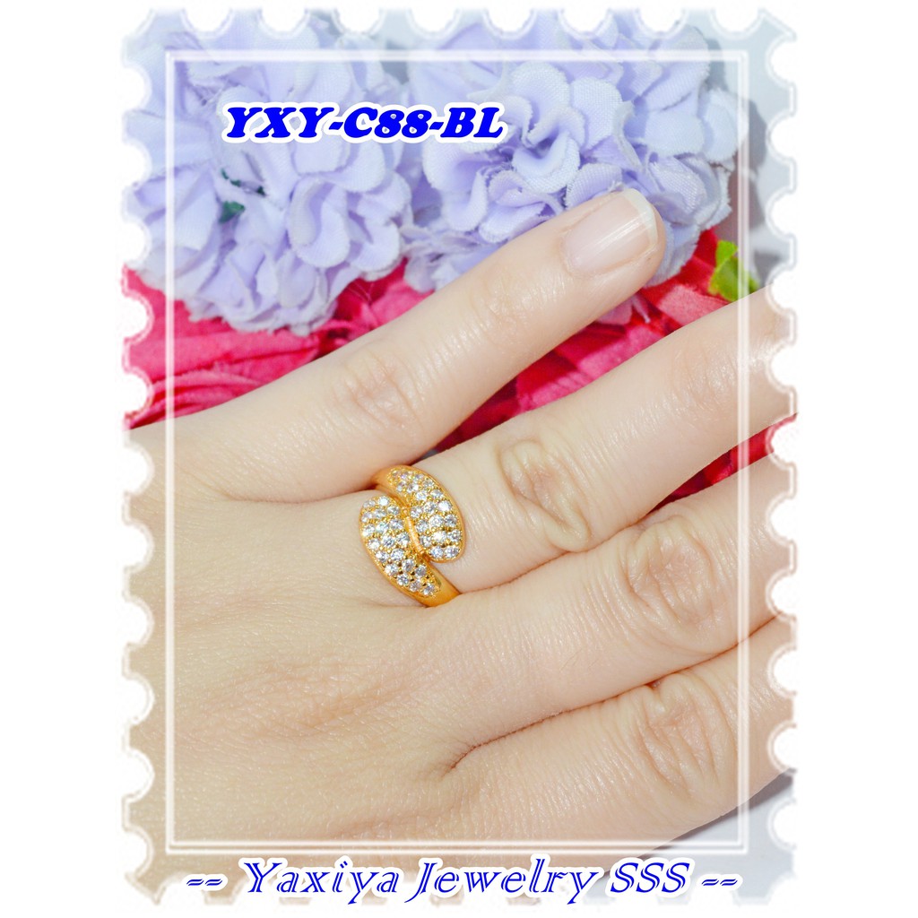 Original Yaxiya Brand 18K Gold Plated Ring YXY-C88-BL Gold