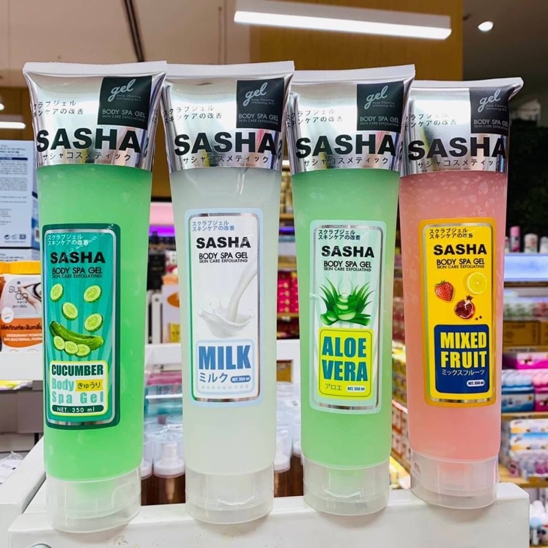 SASHA Body Spa Gel Skin Care Exfoliating 350ml ชาช่า เจลขัดขี้ไคล