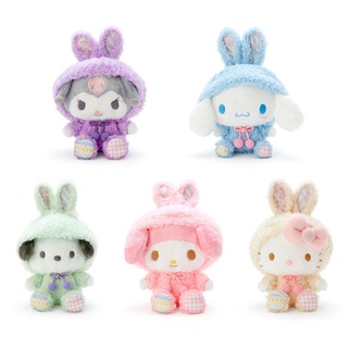 SANRIO พวงกุญแจ จี้ตุ๊กตากระต่ายอีสเตอร์ Kuromi Hellokitty Melody Cinnamoroll น่ารัก