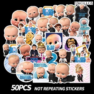 [T] สติกเกอร์ ลายการ์ตูน The Boss Baby กันน้ํา สําหรับตกแต่งของเล่น 50 ชิ้น ต่อชุด