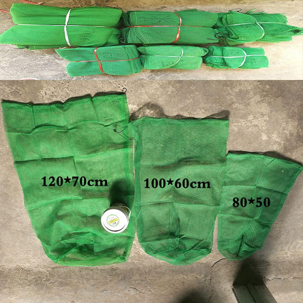 Augustine ถุงตาข่ายไนล่อน แบบหนา ขนาดเล็ก สีเขียว สําหรับตกปลา - รูปที่ 2