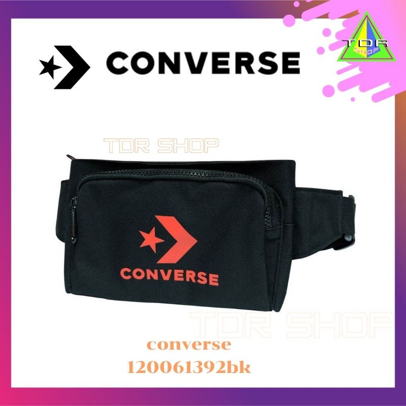 ​กระเป๋าคาดเอว converse รุ่น120061392bk ขนาดยาว9นิ้ว สีดำ