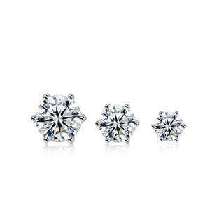 4mm/5mm Moissanite diamond earrings 6 Craws with  Gra Certificate