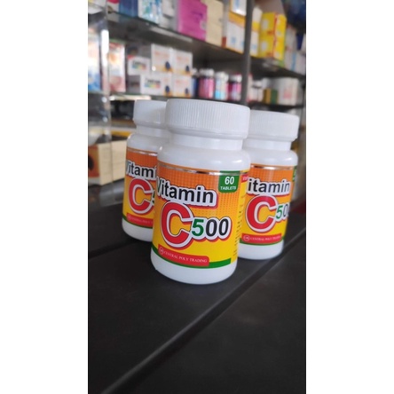 วิตามินซี 500 mg/ 1 เม็ด บริษัท เซ็นทรัลโพลีเทรดดิ้ง 60 เม็ด/ 1 กระปุก