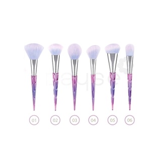 Mei LinDa Purple Pastel Brush #MD4224 : meilinda เมลินดา แปรงแต่งหน้า ขนนุ่ม x 1 ชิ้น @beautybakery
