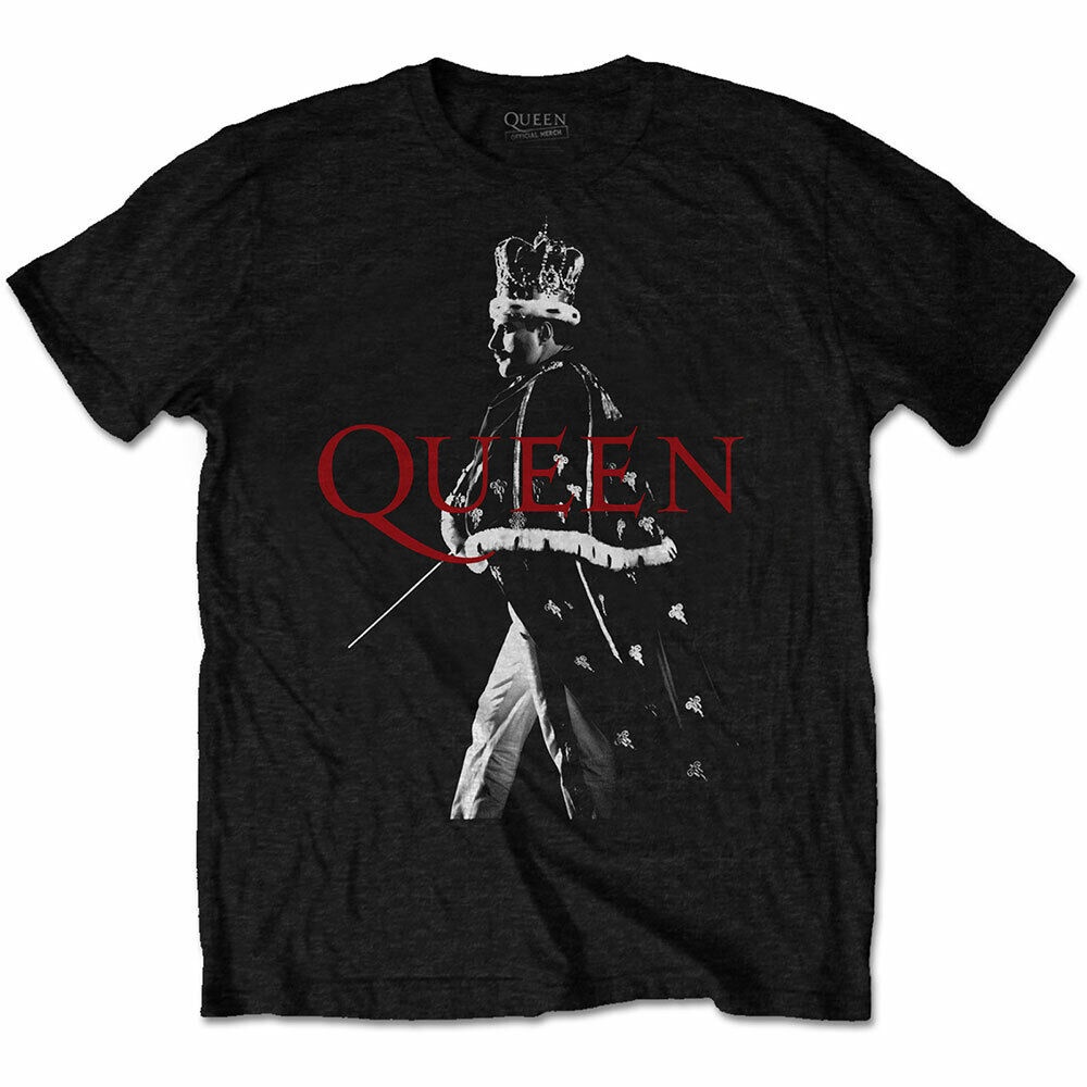 เสื้อยืดผ้าฝ้ายพิมพ์ลายแฟชั่น เสื้อยืด พิมพ์ลายมงกุฎ Queen Freddie