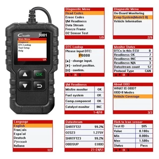 [สินค้าพร้อมส่ง] เครื่องสแกนเนอร์อ่านโค้ดอัตโนมัติ X431 CR3001 OBD2 OBDII obd 2 Creader 3001 PK ELM327 AD310