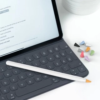 Ahastyle 8 Pack ฝาครอบหัวปากกาซิลิโคน Silicone Nib Cover Writing Protection Cap for Ap Pencil Gen1&2