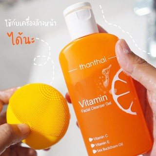 Thanthai cleanser ธารไท คลีนเซอร์ ผลิตภัณฑ์ล้างหน้า เนื้อเจล ฟองน้อย แต่สะอาดล้ำลึก ด้วย Vitamin C (1ขวด/156 Ml)