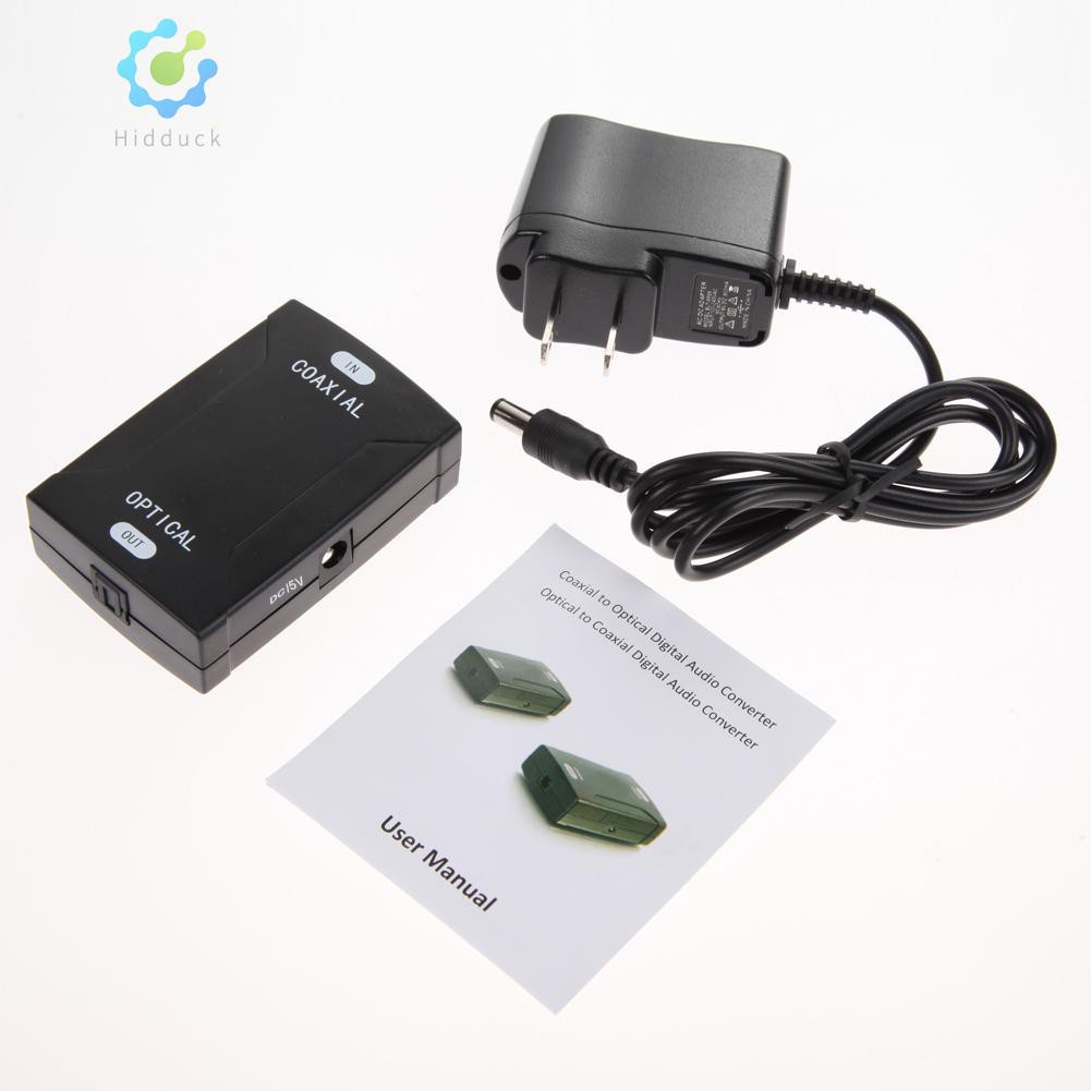 Hidduck อะแดปเตอร์แปลงเสียงดิจิตอล Coaxial Rca To Optical Toslink Spdif (ปลั๊ก Us) #7