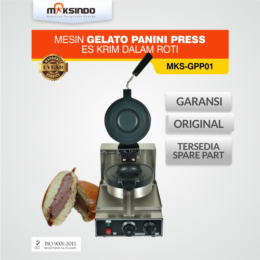 Mesin MKS Gelato Panini เครื่องกดไอศกรีมในขนมปัง Ox-GPP01