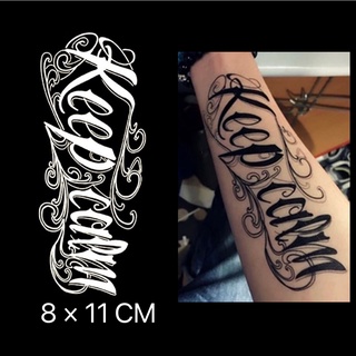 【Mars Tattoo】ใหม่ สติกเกอร์รอยสักชั่วคราว กึ่งถาวร กึ่งถาวร 2 สัปดาห์ ติดทนนาน รักษาความสงบ ภาษาอังกฤษ คําศัพท์ D042