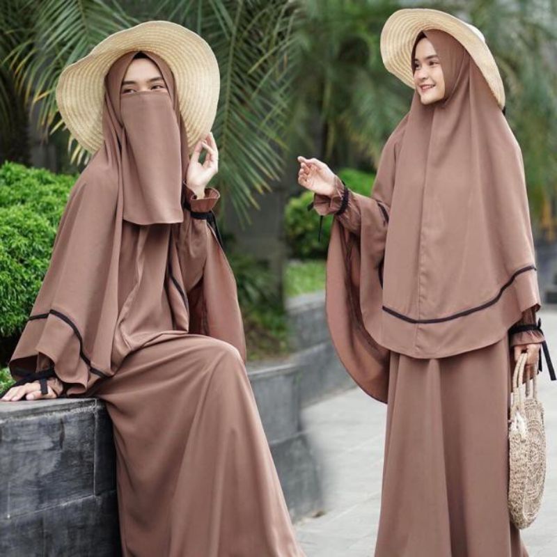 Hafidzah Syari Gamis Syari Set Hijab Plus Veil โดย Anjani