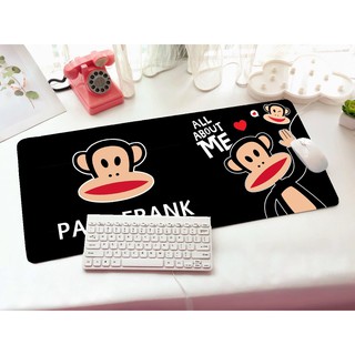 PAUL FRANK  แผ่นรอง คีย์บอร์ด รองคีย์บอร์ด keyboard ลาย PAUL FRANK B พอลแฟรงค์ ขนาด 30 x 70 cm แผ่นหนานุ่ม MANOPNEST