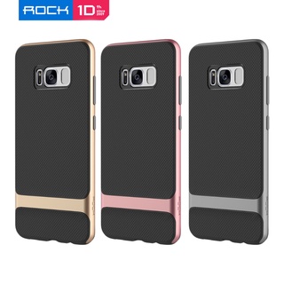 สําหรับ Samsung Galaxy S8, S8 Plus เคส ROCK กันกระแทก ป้องกันลายนิ้วมือ PC + TPU เคสป้องกันด้านหลัง