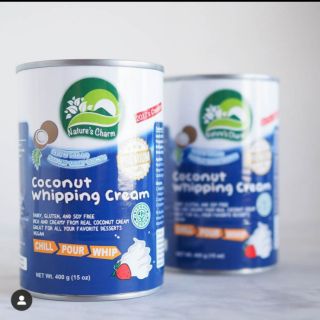 Coconut Whipping Cream 400 g Nature's Charm นมมะพร้าววิปปิ้งครีม/วิปปิ้งครีมมะพร้าว/กะทิวิปปิ้งครีม/วิปปิ้งครีมเจ