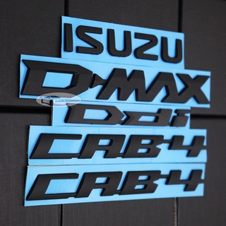 All New Isuzu D-MAX CAB4 2020 2021 ชุด 5 ชิ้น ป้ายโลโก้ ตัวนูน ISUZU D-MAX Ddi CAB4 2020 2021 2022 สีดำด้าน