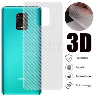 Xiaomi Redmi Note 9S 9 8 7 Pro Max 9A 9C 8A 7A 6A Redmi K30 K20 Pro Mi 9T Pro Poco F2 Pro X2 X3 Mi A3 PocoPhone F1 Durable 3D Anti-fingerprint Carbon Fiber Back Film Screen Protector (Not Tempered Glass)