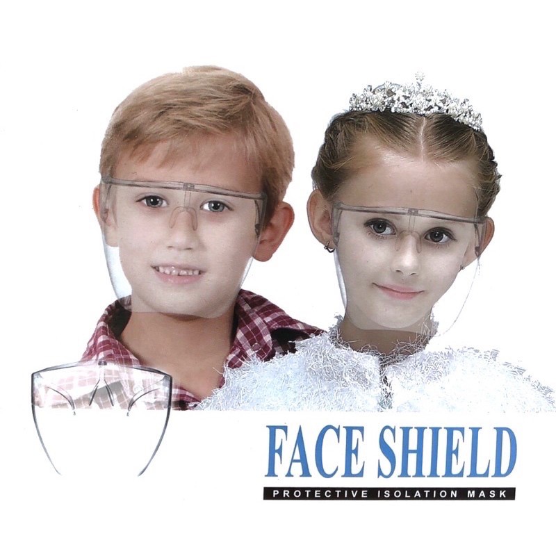 FACE SHIELD หน้ากากเฟสชิลด์สำหรับเด็กแบบเต็มหน้า