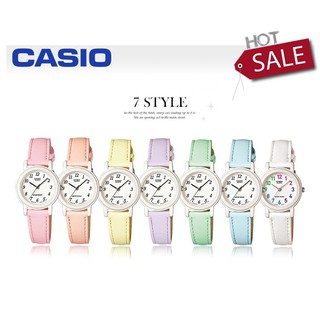 Casio แท้ LQ-139L สายหนัง สีพาสเทล ของแท้ มีประกัน