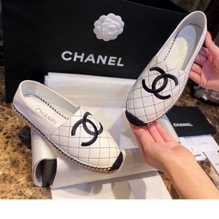 พรี CHANEL espadrilles  รองเท้าแตะ 2021ss G37302 รองเท้าแฟชั่น รองเท้าชาแนล size35-41