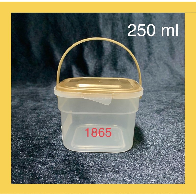 [25ใบ] กระปุกฝาเซฟตี้ No.1865 (250ml) ทรงเหลี่ยม