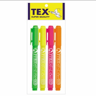 TEX 069 ไฮไลท์หัวพู่กัน แพ็ค 4 ด้าม (มีให้เลือก 7 สี)