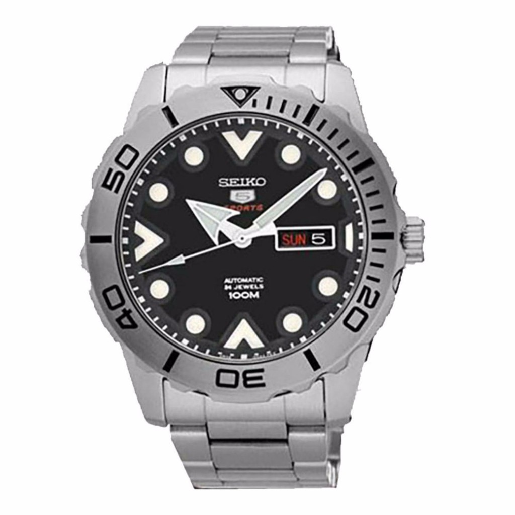 Seiko นาฬิกาข้อมือผู้ชาย สายสแตนเลส รุ่น SRPA03K1 - Silver/Black รับประกัน  1 ปี ของแท้ | Shopee Thailand