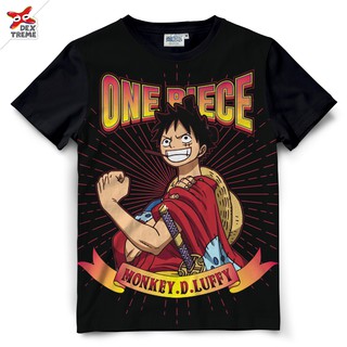 เสื้อยืดผ้าฝ้ายพรีเมี่ยมDextreme เสื้อวันพีช สกรีนลายเต็มตัว ONE PIECE Luffy