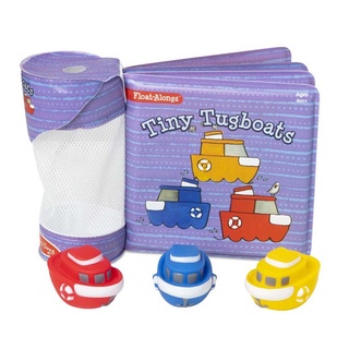 [หนังสือลอยน้ำ] รุ่น 31203 ชุดหนังสือลอยน้ำ รุ่นเรือ  Melissa &amp; Doug  Float-Along Bath Book - Tiny Tugboats อย่างดี ทนทานรีวิวดีใน Amazon หนังสือ4หน้า อย่างดีกันเชื้อรา มาลิซ่า