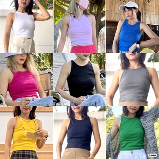 เสื้อครอปแขนกุด Crop tank top