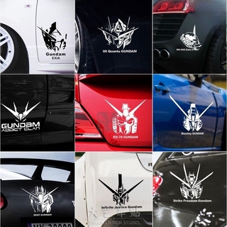 Anime Gundam Zaku Universe Ride 00 RX-78 Unicorn Mechanic Warrior Personality Reflective Car Sticker Luggage Sticker