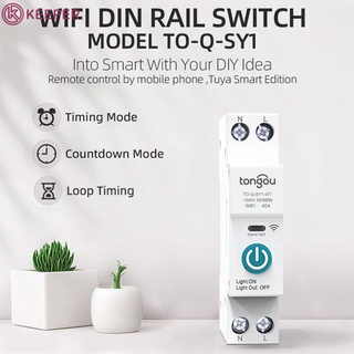 Tuya WIFI Smart Circuit Breaker 1P 63A Rail สำหรับสมาร์ทโฮมสวิตช์ควบคุมระยะไกลไร้สายโดย APP (ไม่มีการวัดแสง) &gt;&gt;&gt; Keeper