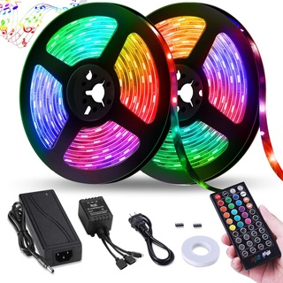 DC 12V 10M แถบไฟ LED RGB 44 คีย์อินฟราเรด รีโมทคอนโทรล ไฟตกแต่งพร้อม Music Sync