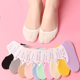 Women Soft Elastic Ankle Boat Socks Invisible Non-Slip Liner Low Sock Breathable