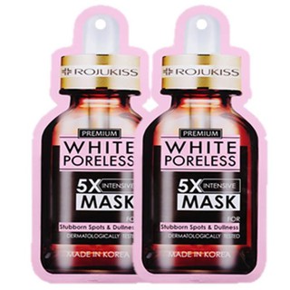 ﻿Rojukiss White Poreless 5X Intensive Mask โรจูคิส ไวท์ พอร์เลส 5 เอ็กซ์ อินเทนซีฟ มาส์ก x 2แผ่น