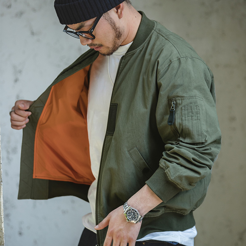 Retro American Driving Jacket MA-1 เครื่องบินระเบิดเสื้อลําลอง — صورة 3