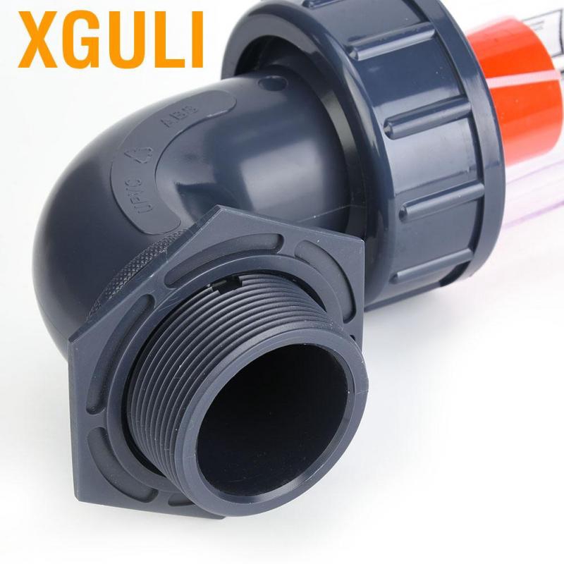 Xguli Lzs W Elbow Liquid Flowmeter Abs Plastic Tube Type Water Flow