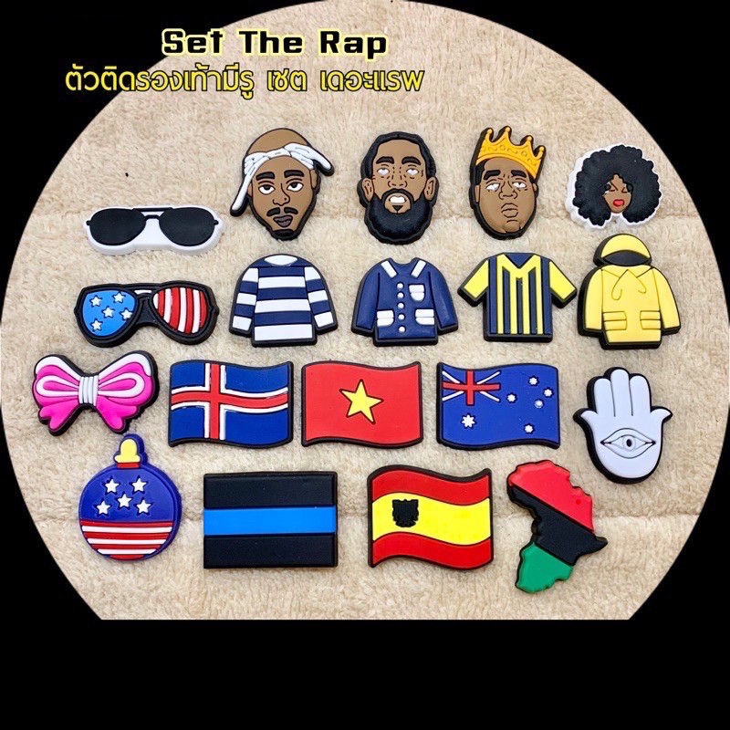 JBV🕶🌈ตัวติดรองเท้ามีรู เซต เดอะแรฟ 👠🌈Shoe Charm Set” The Rap “ 😈😎 งานเวียตส์ งานแปลก คูล ไม่ซ้ำใคร