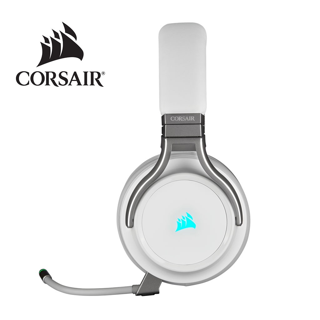 CORSAIR Gaming Headset VIRTUOSO RGB WIRELESS HighFidelity Gaming Headset — White Shopee Thailand
