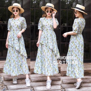 🌈🌿🌺🌼🌸💚💖🇰🇷 Floral Slant Maxi Dress🇰🇷