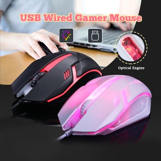 เม้าส์เล่นเกมส์ Gaming Mouse เม้าส์สำหรับเล่นเกม มีไฟ 7 สี เมาส์เกมมิ่ง เม้าส์ออพติคอล เม้าส์เรืองแสงเม้าส์ USB