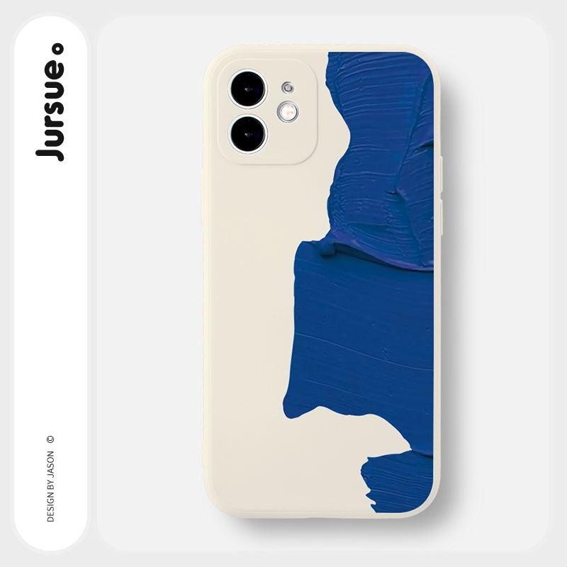 JURSUE เคสไอโฟน เคสซิลิโคนนุ่มขอบเหลี่ยมกันกระแทกน่ารักตลก เคสโทรศัพท์ Compatible for iPhone 16 15 14 13 12 11 Pro Max SE 2020 X XR XS 8 7 Plus พลัส Y1667